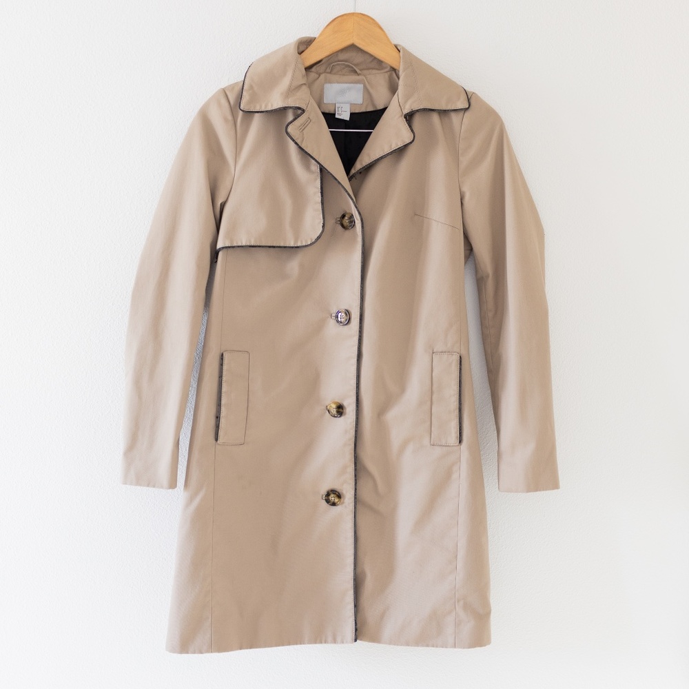H&M Tailored Fit Trench Coat Size 4